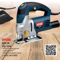 Builders Warehouse Ryobi 650 W Jig Saw offer