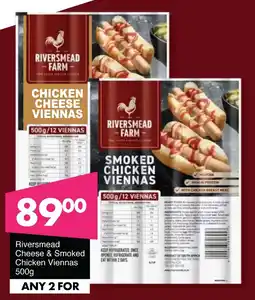 Save Hyper Riversmead Cheese & Smoked Chicken Viennas offer