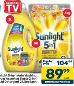 Pick n Pay Sunlight 5-in-1 Auto Washing Powder Assorted offer