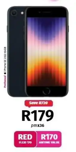 Vodacom PreOwned IPhone SE 2022 64GB offer