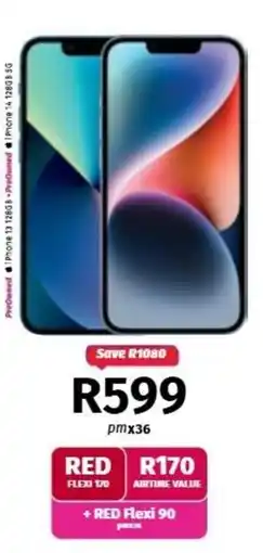Vodacom PreOwned Phone 13 128GB and PreOwned iPhone 14 128GB 5G offer