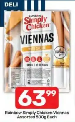 Pick n Pay Rainbow Simply Chicken Viennas Assorted offer