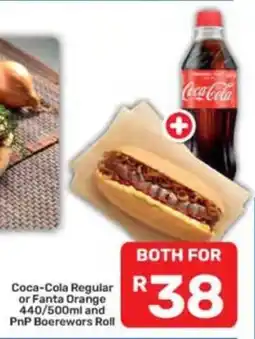 Pick n Pay Coca-Cola Regular or Fanta Orange and PnP Boerewors Roll offer