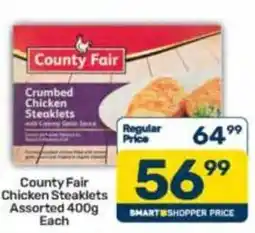 Pick n Pay County Fair Crumbed Chicken Steaklets Assorted offer