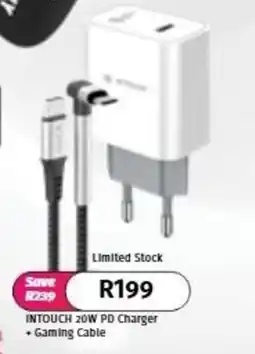 Vodacom Intouch 20W PD Charger + Gaming Cable offer