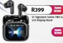 Vodacom SF Signature Series TWS Earbuds LCD Display Black offer