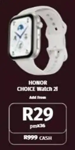 Vodacom Honor Choice Watch 2i offer