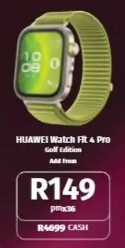 Vodacom Huawei Watch Fit 4 Pro Golf Edition offer