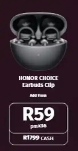 Vodacom HONOR CHOICE Earbuds Clip offer