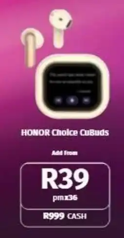 Vodacom Honor Choice CuBuds offer