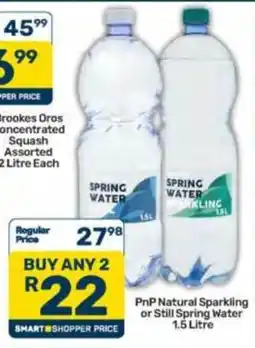 Pick n Pay PnP Natural Sparkling or Still Spring Water offer