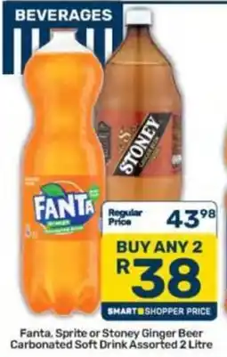 Pick n Pay Fanta, Sprite or Stoney Ginger Beer Carbonated Soft Drink Assorted offer