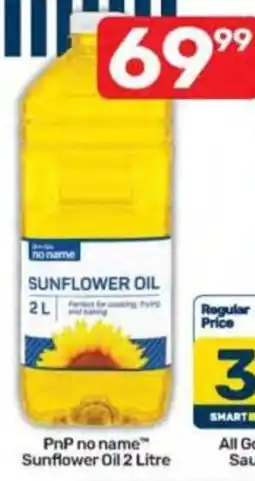 Pick n Pay PnP no name Sunflower Oil offer