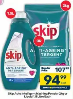 Pick n Pay Skip Auto Intelligent Washing Powder or Liquid offer