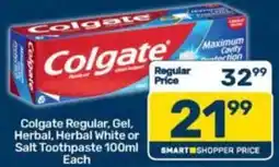 Pick n Pay Colgate Regular, Gel, Herbal, Herbal White or Salt Toothpaste offer