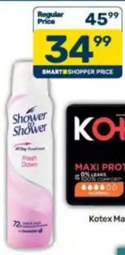 Pick n Pay Shower to Shower Deodorant Assorted offer
