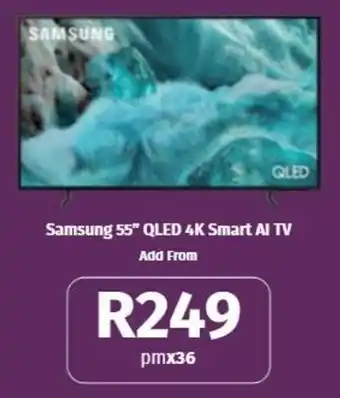 Samsung 55" QLED 4K Smart AI TV