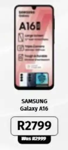 Vodacom SAMSUNG Galaxy A16 offer