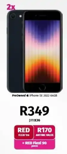 Vodacom PreOwned iPhone SE 2022 64GB offer