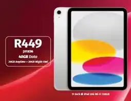 Vodacom 11 Inch iPad A16 Wi-Fi 128GB offer