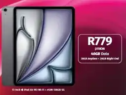 Vodacom 13 Inch iPad Air M3 Wi-Fi + eSIM 128GB 5G offer