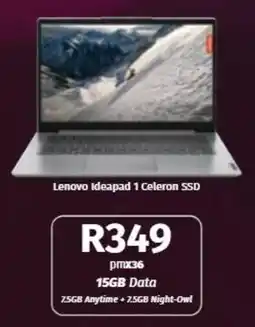 Vodacom Lenovo Ideapad 1 Celeron SSD offer