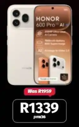 Vodacom HONOR 600 Pro AI offer