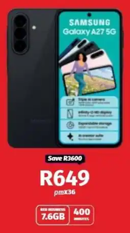 Vodacom Samsung Galaxy A27 5G offer