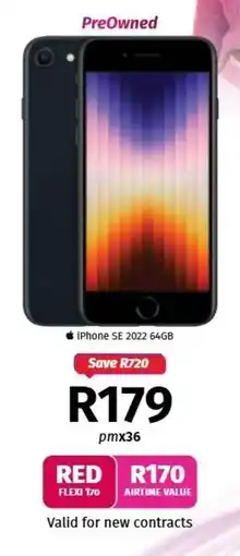 Vodacom iPhone SE 2022 64GB offer