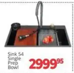 Easy Build Sink 54 Single Prep Bowl offer