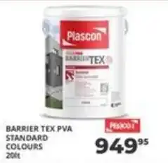 Easy Build Plascon Barrier Tex PVA Standard Colours offer