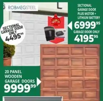 20 panel wooden garage doors
