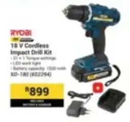 Builders Express RYOBI 18 V Cordless Impact Drill Kit offer