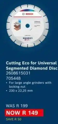 Builders Express Cutting Eco for Universal Segmented Diamond Disc Bosch offer