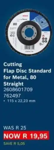Builders Express Bosch Cutting Flap Disc Standard for Metal, 80 Straight offer