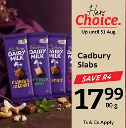 Oxford Freshmarket Cadbury Slabs offer