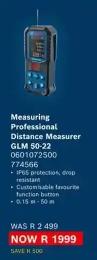 Builders Express Measuring Professional Distance Measurer GLM 50-22 offer