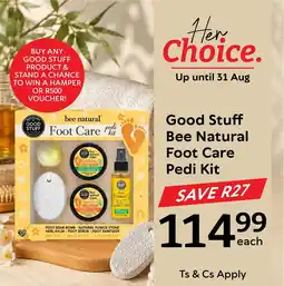 Oxford Freshmarket Good Stuff Bee Natural Foot Care Pedi Kit offer