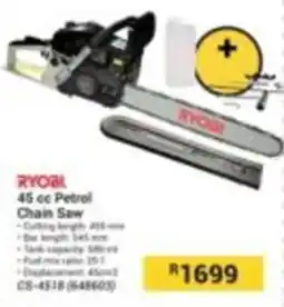 Builders Express RYOBI 45 cc Petrol Chain Saw offer