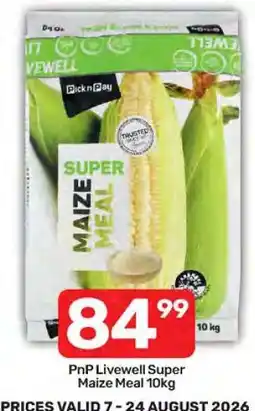 Pick n Pay PnP Livewell Super Maize Meal 10kg offer