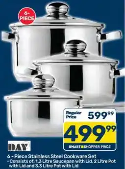 Pick n Pay 6-Piece Stainless Steel Cookware Set offer