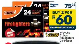 Pick n Pay BIC Pre-Cut Cubes Firelighters 24-Pieces offer