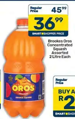 Pick n Pay Brookes Oros Concentrated Squash Assorted 2 Litre Each offer