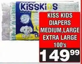 Advance Cash n Carry KISS KIDS DIAPERS MEDIUM,LARGE EXTRA LARGE 100's offer