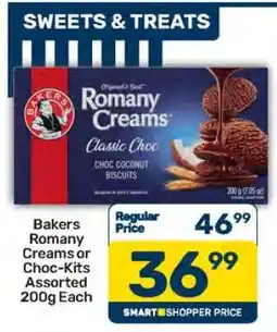 Pick n Pay Bakers Romany Creams or Choc-Kits Assorted 200g Each offer