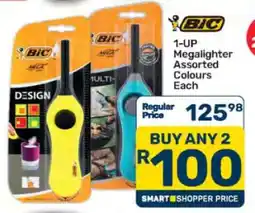 Pick n Pay BIC 1-UP Megalighter Assorted Colours Each offer