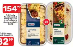 Pick n Pay PnP Family Meals Assorted 800g-1kg Each (Excludes Mac & Cheese and Let's Cook) offer