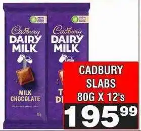 Advance Cash n Carry CADBURY SLABS 80G X 12's offer