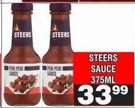 Advance Cash n Carry STEERS SAUCE 375ML offer