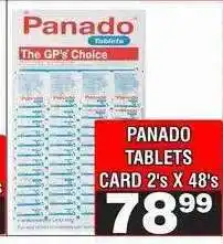 Advance Cash n Carry PANADO TABLETS CARD 2's X 48's offer